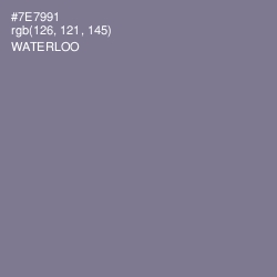 #7E7991 - Waterloo  Color Image